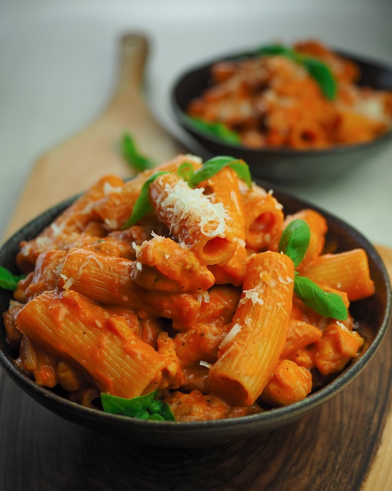 Rigatoni w sosie pomidorowym z wódką